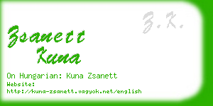 zsanett kuna business card